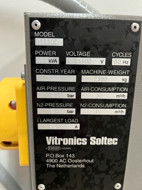 Vitronics 6622 CC Wave Soldering Machine