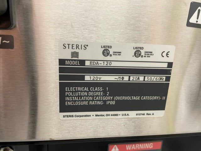 Steris EDA 120 Vaporized Hydrogen Peroxide Generator
