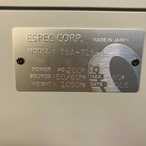 ESPEC TSA 71 S Thermal Shock Chamber