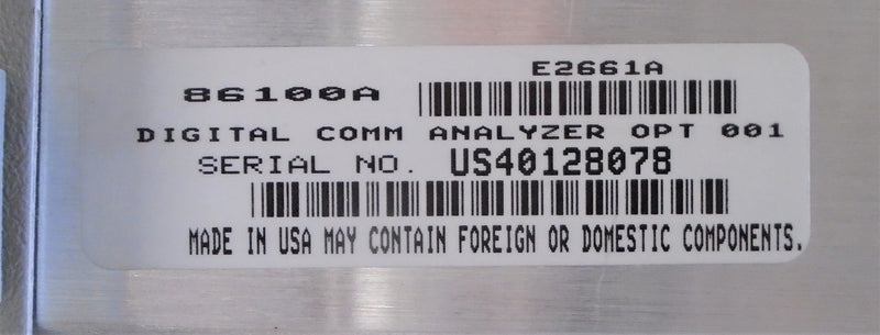 Agilent 86100 A Wide Bandwidth Oscilloscope