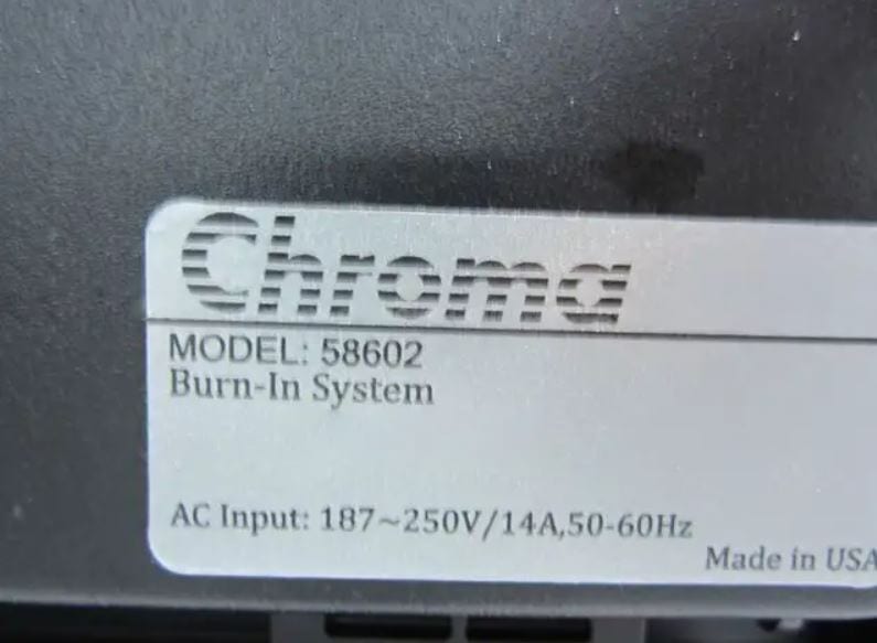 Chroma 58602 Burn-In System