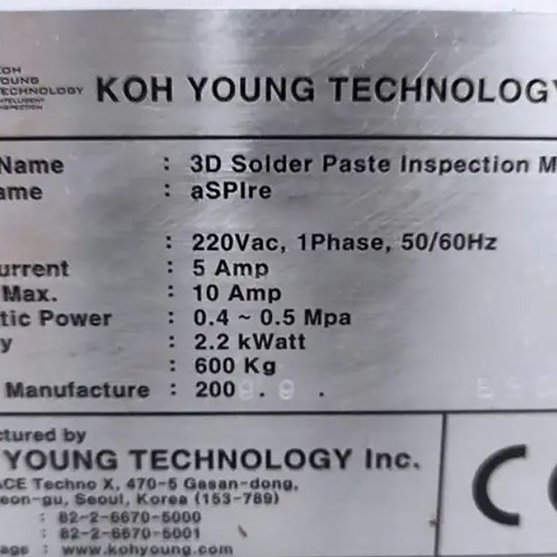 Koh Young Aspire Auto Paste Inspection (API)