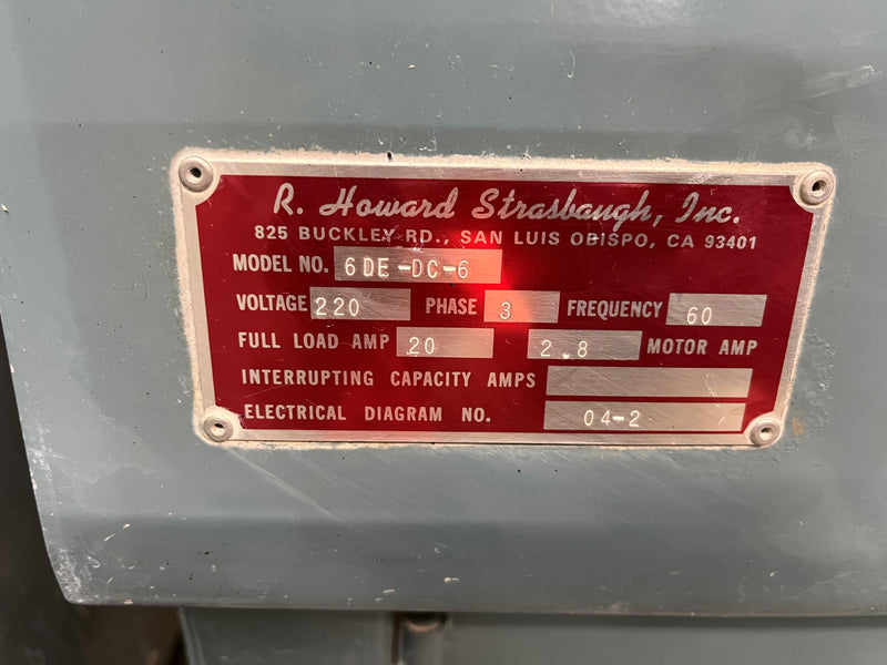 Strasbaugh 6 DE DC 6 Polisher
