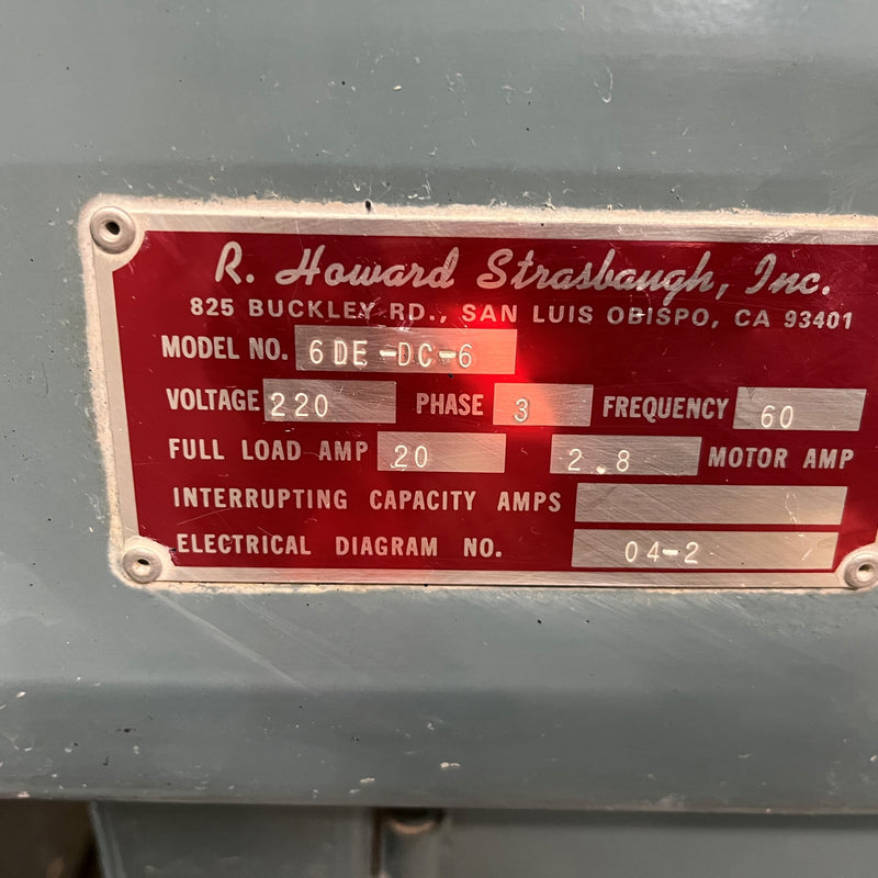 Strasbaugh 6 DE DC 6 Polisher