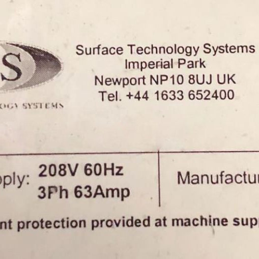 SPTS / STS MACS ICPHR Etcher