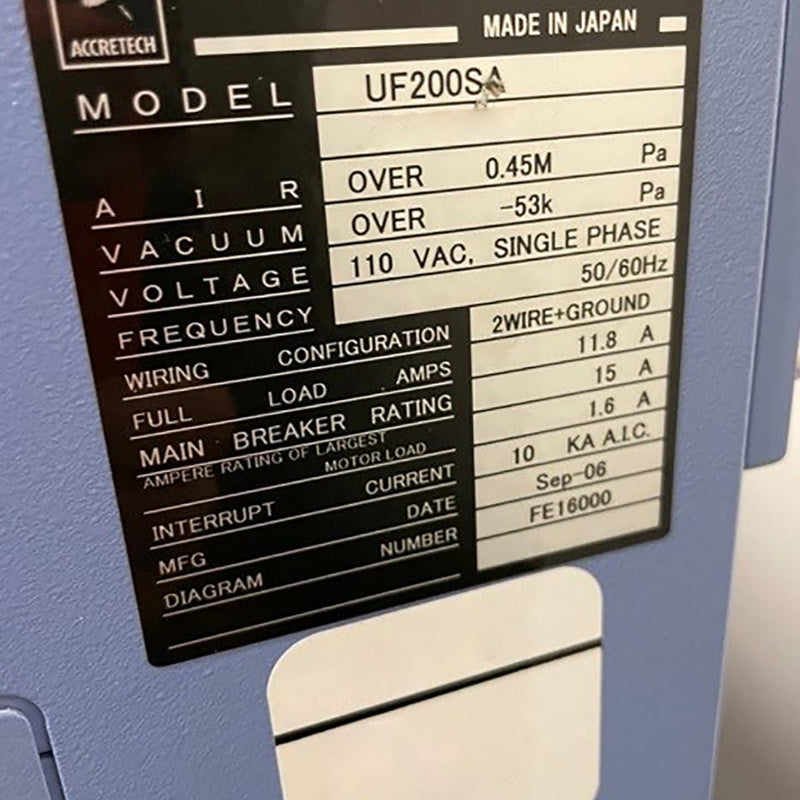 Accretech / TSK UF 200 SA Automatic Wafer Prober
