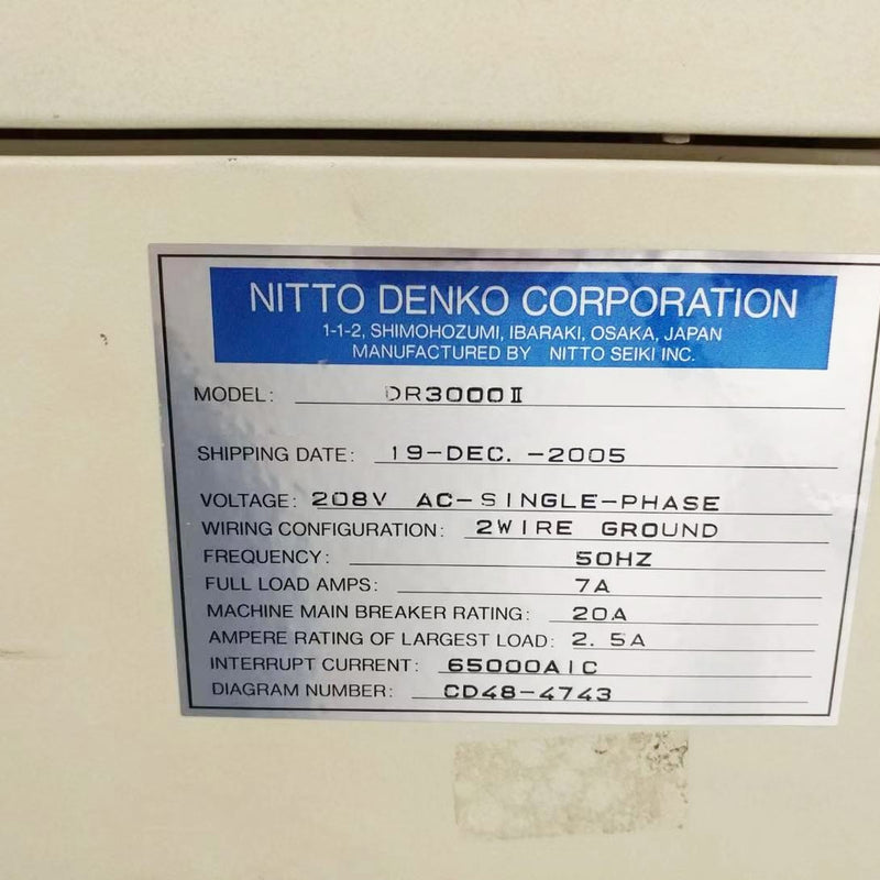 Nitto Denko DR 3000 II Wafer Taping Machine