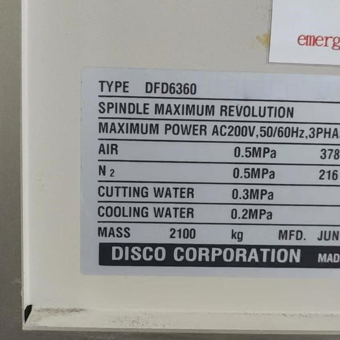 Disco DFD 6360 Automatic Dicing Saw