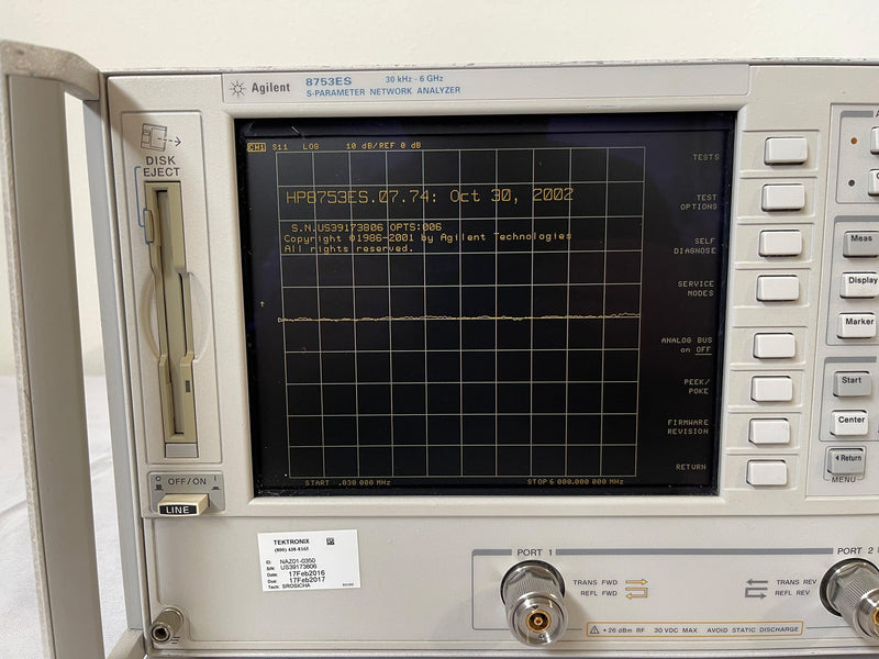 Agilent 8753 ES S Parameter Network Analyzer