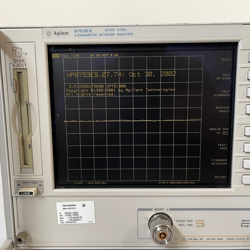 Agilent 8753 ES S Parameter Network Analyzer