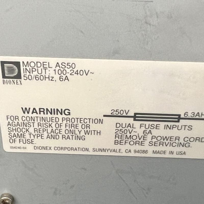 Dionex AS 50 Autosampler