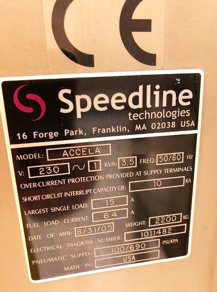 Speedline / MPM Accela Screen Printer