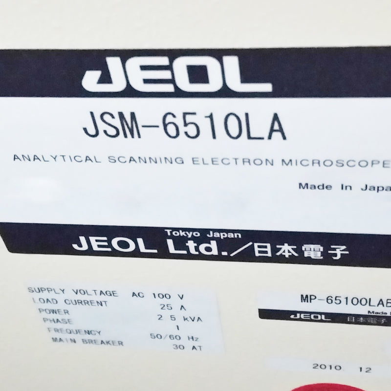 Jeol JSM 6510 LA SEM (Scanning Electron Microscope)