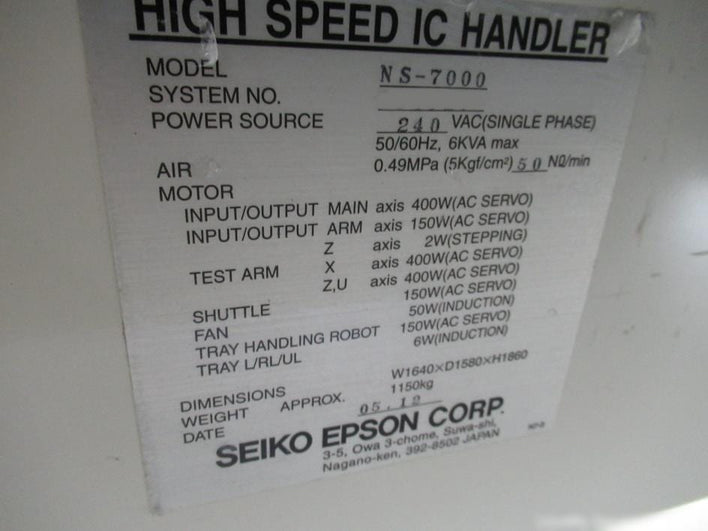 Seiko / Epson NS 7000 Handler