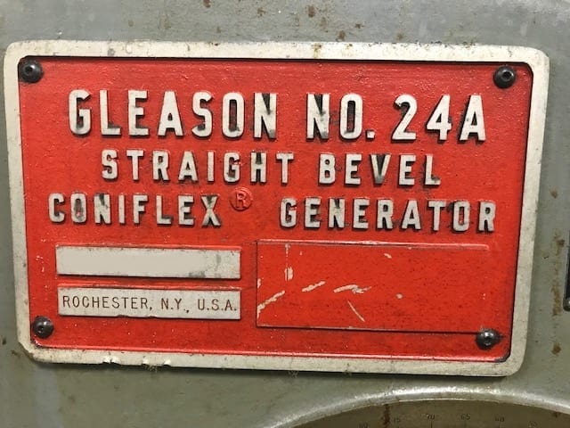 Gleason 24 A Straight Bevel Coniflex Generator / Finisher