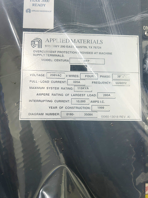 Applied Materials Centura Divisional RTP (Rapid Thermal Process)