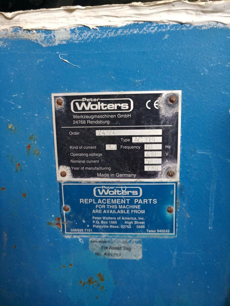 Peter Wolters AC 319 Double Sided Lapper / Polisher