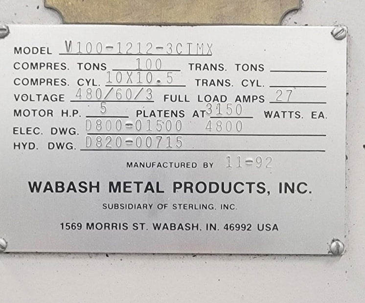 Wabash V 100 1212 3 CTMX Press