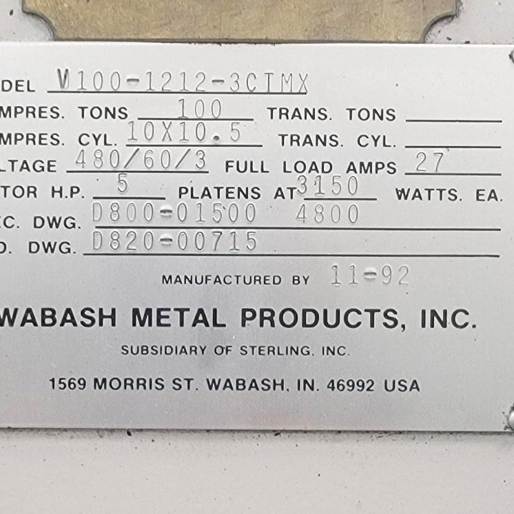Wabash V 100 1212 3 CTMX Press