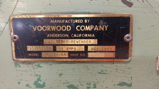 Voorwood S 60 18 18 Z Slitting Machine