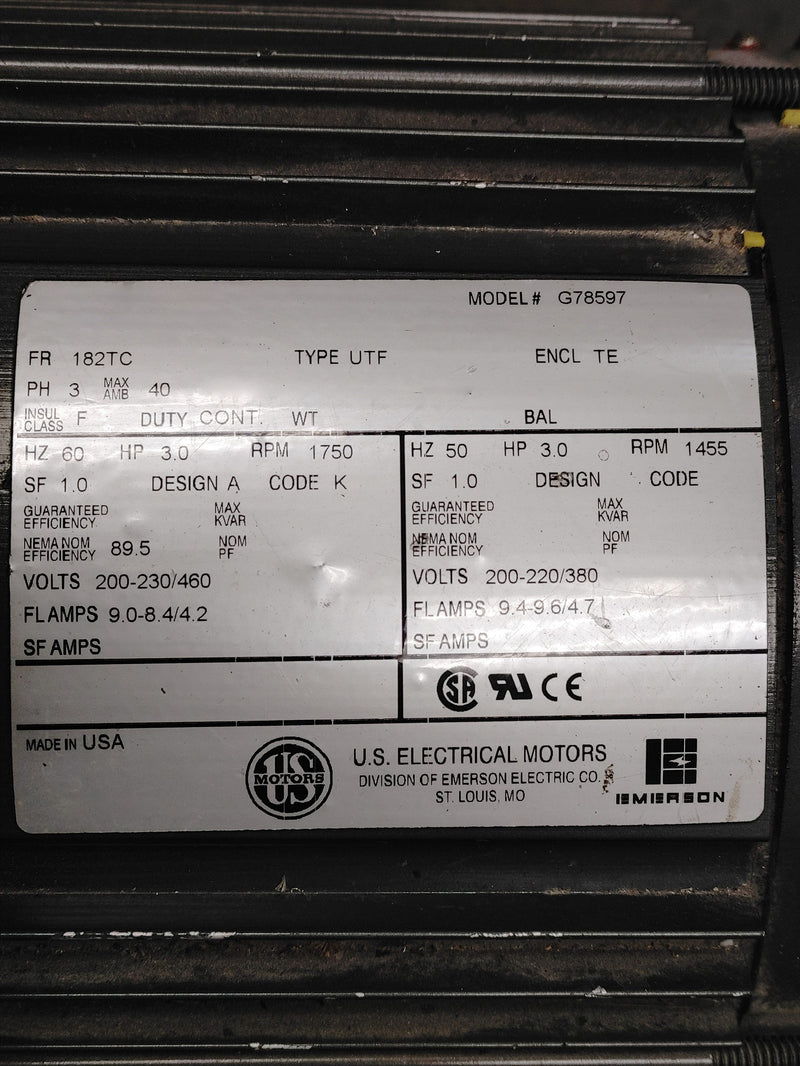 US Electrical Motors G 78597