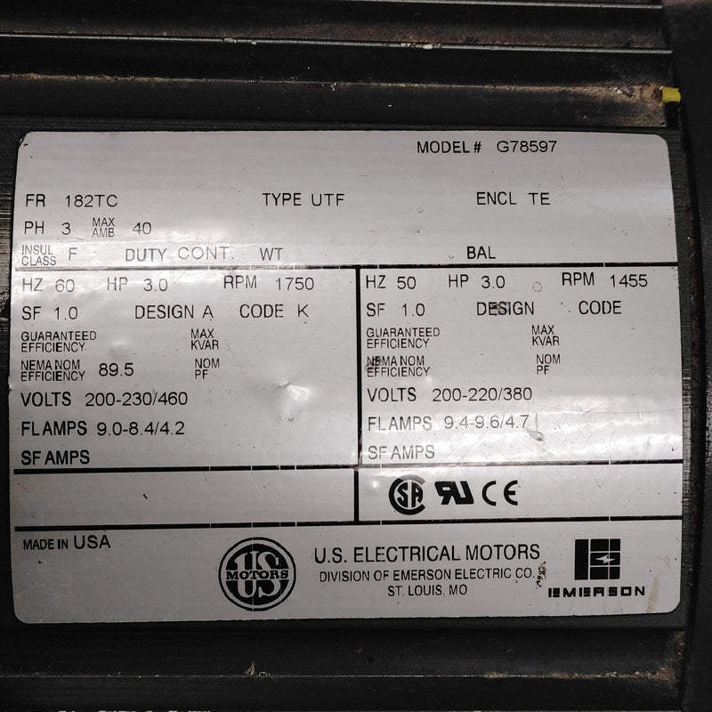 US Electrical Motors G 78597