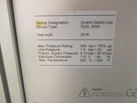 PSL Systemtechnik DySL 5520 High Pressure Dynamic Stability Loop