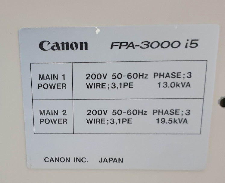 Canon FPA 3000 i 5 i-Line Stepper