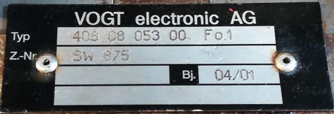 VOGT Electronic Plastic Tooling