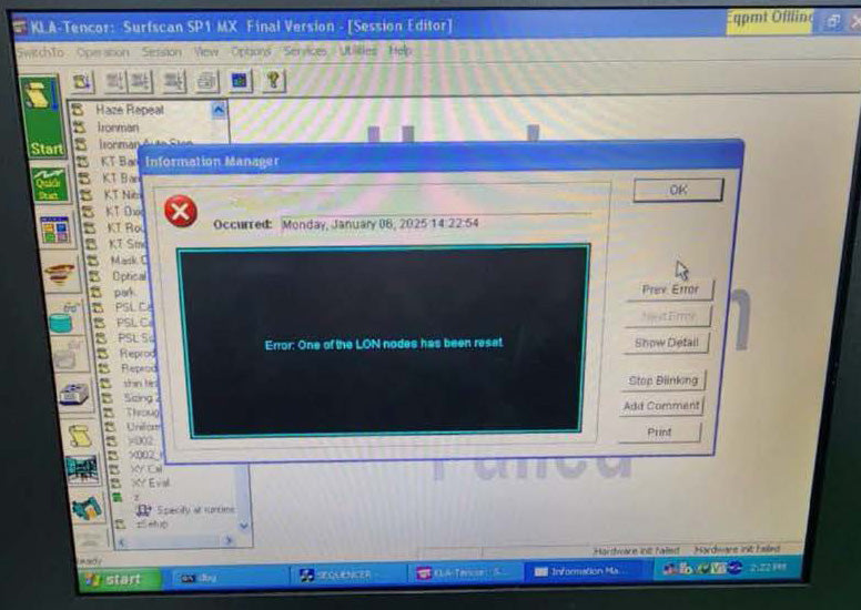 KLA Surfscan SP 1 TBI Particle Defect System