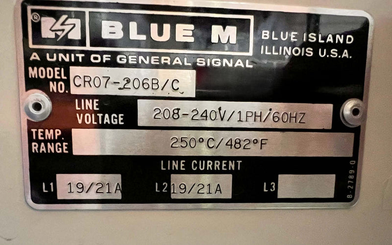 Blue M CR 07 206 B/C Oven