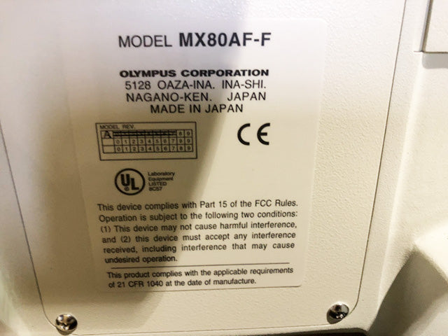 Olympus MX 80 AF F Microscope