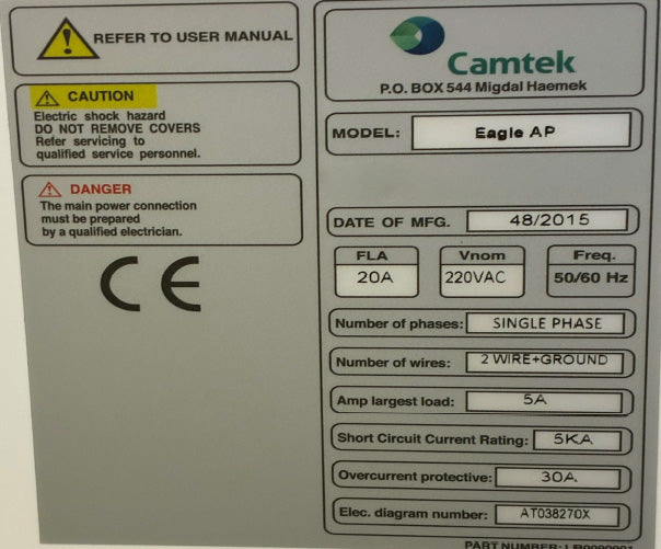 Camtek Eagle AP Inspection System