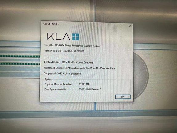 KLA OmniMap RS 200 + Resistivity Mapper