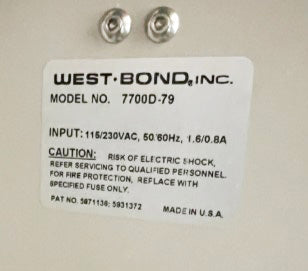 WestBond 7700 D 79 Wire Bonder