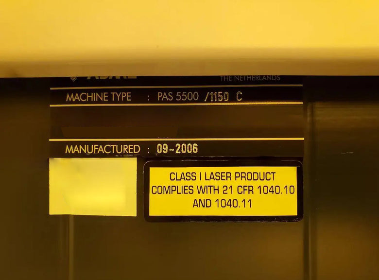 ASML PAS 5500 / 1150 C Wafer Stepper