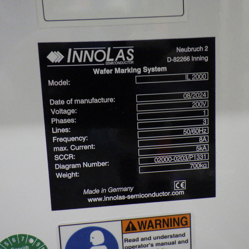 InnoLas IL 2000 UV SML Laser Marker
