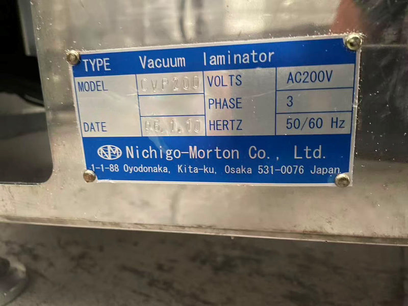 Nichigo-Morton CVP 200 Vacuum Laminator