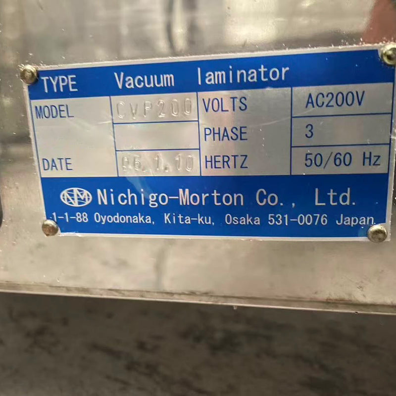 Nichigo-Morton CVP 200 Vacuum Laminator