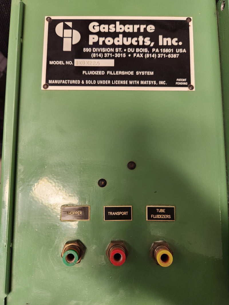 Gasbarre 8 x 8 x 22.5 Fluidized Filler Shoe Controller