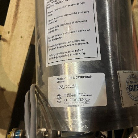 CTI Cryo-Torr 8 High Vacuum Cryopump