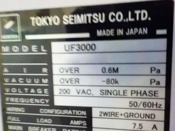 Accretech / TSK UF 3000 Automatic Wafer Prober