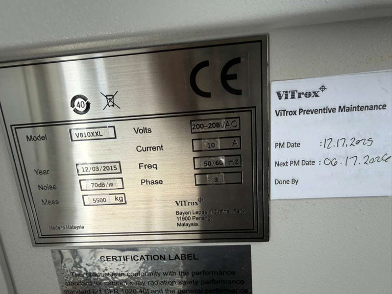 Vitrox V 810 XXL Advanced 3D X-ray Inspection (AXI)