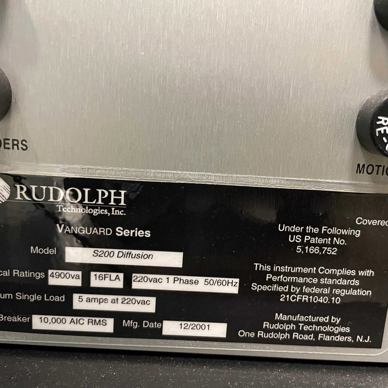 ONTO / Rudolph Vanguard SpectraLASER 200 XL Film Thickness Measurement System