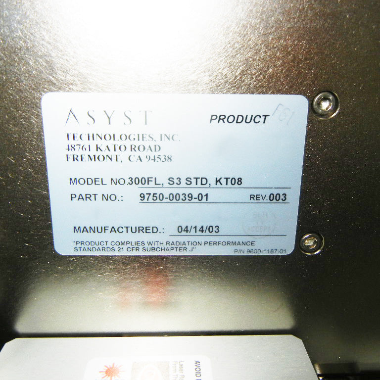 Asyst 9750-0039-01  REV 003 Load Port