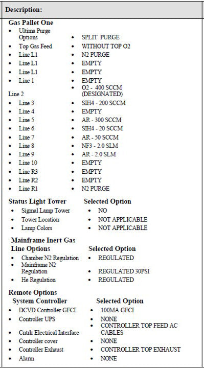Applied Materials Centura Ultima+ HDP CVD (Chemical Vapor Deposition)