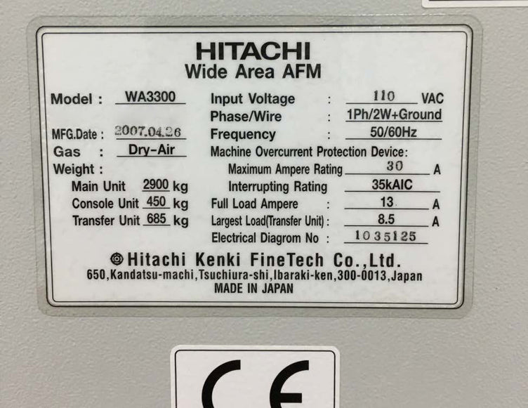 Hitachi WA 3300 AFM (Atomic Force Microscope)