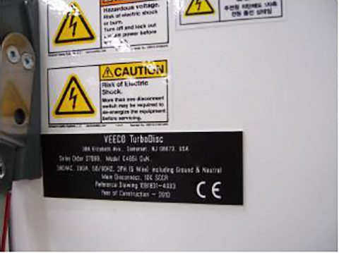 Veeco K 465 i GaN MOCVD (Metal Organic Chemical Vapor Deposition)