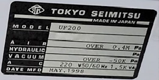 Accretech / TSK UF 200 Automatic Wafer Prober