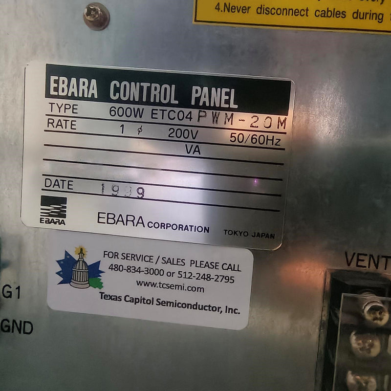Ebara ET 600 WS Turbo Pump